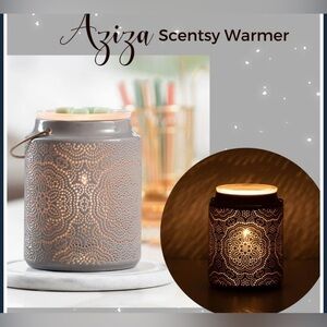 New in Box Aziza Scentsy Warmer - Gray